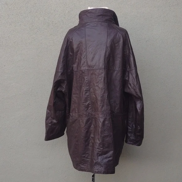 Vintage Star Sportswear Brown Leather Jacket XL
